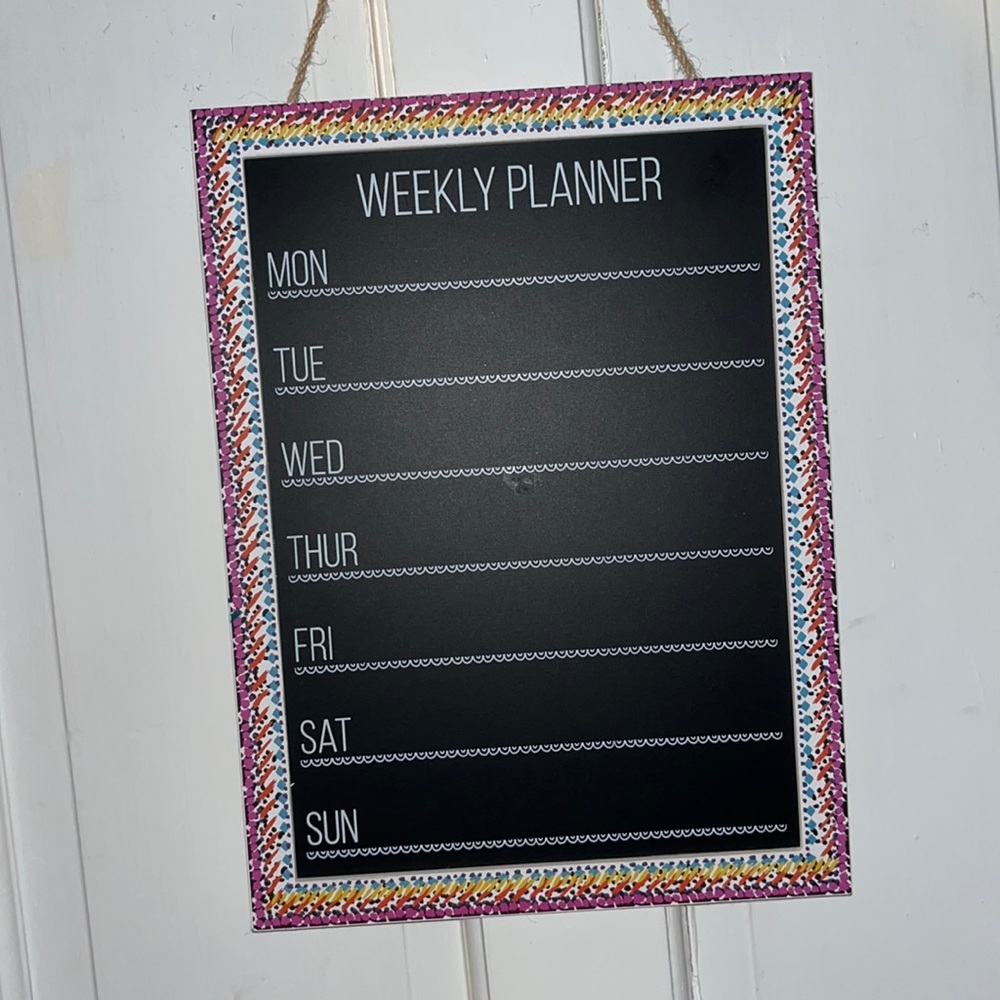 Weekly Chalk Board Planner